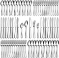 60 Piece Silverware Set, Stainless Steel Flatware Set for 12 Food Grade Novelty Flatware Cutlery Utensil Set Include Knife Fork Spoon Mirror Polished Dishwasher Safe