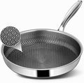 Non Stick Frying Pans, 8-inch Hybrid Frying Pans Nonstick Stainless Steel Skillets, Dishwasher & Oven-Safe, Stay-Cool Handle, PFOA Free Cookware, Compatible with All Cooktops
