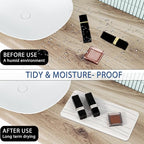 2PCS Water Absorbing Stone Tray, Fast Drying Stone Sink Tray, Water Absorbent Diatomite Trays, Stones Soap Trays, Diatomite Coasters for Kitchen Sink Bathroom Counter, Hand Soap Dish & Holders