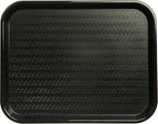 Carlisle FoodService Products Cafe Plastic Fast Food Tray, 14" x 18", Black (Pack of 2)