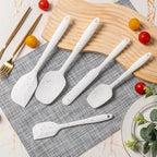 Silicone Spatula Set, 5 Piece Food Grade Rubber Spatulas for Baking, Cooking, and Mixing High Heat Resistant Non Stick Dishwasher Safe BPA-Free (Candy Color)