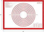 New Star 1029024 Non-Slip Silicone Pastry Mat, Extra Large with Measurements, 20x28'', NSF International Certified