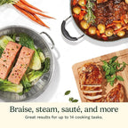 Cuisinart Preferred Pan 4-Pc Set - Crème de la Creme (4.5 Qt. Multi-Purpose Pan w/Cover, Steamer, Slotted Turner)
