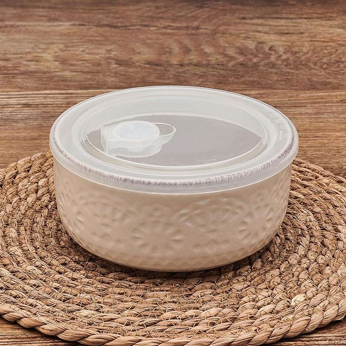 Pfaltzgraff Chateau Storage Bowls, 6 inch, Cream