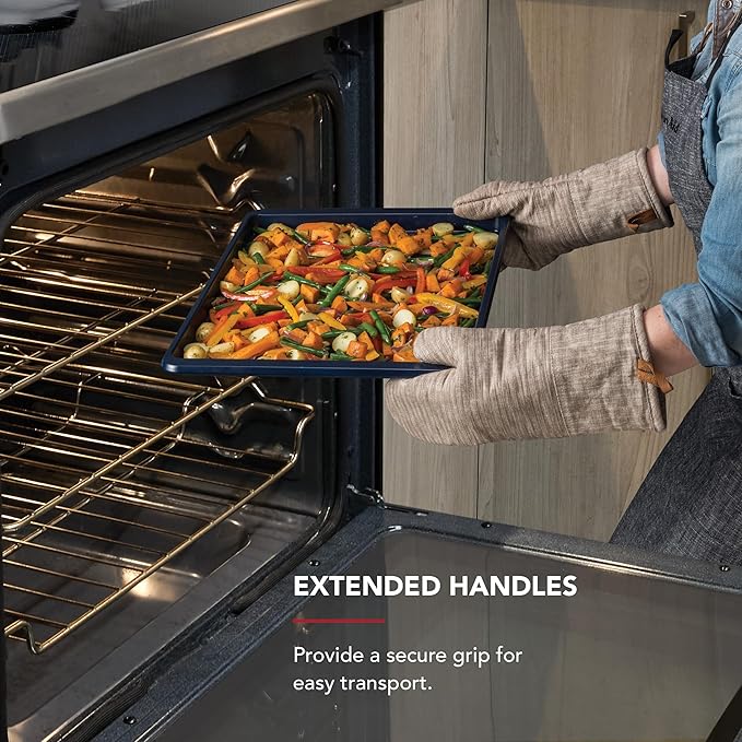 KitchenAid 13x18in Nonstick Aluminized Steel Baking Sheet, Ink Blue