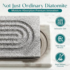 Stone Kitchen Sink Faucet Mat, Premium Upgraded Diatomite Drying Stone Mat & Sink Protector Splash Guard - Prevent Moisture Drying Stone Tray for Kitchen Counter (23.6" x 3.9", Dishwasher Safe)
