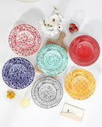 vancasso SELENE Plates and Bowls Set for 6, 24 Pieces Dinnerware Sets, Mircowave and Dishwasher Safe Dishes Set, Porcelain Muted Dinnerware
