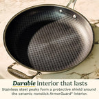 Cuisinart FusionPlus Hybrid Nonstick Stainless Steel Cookware, 5-Quart Sauté Pan with Cover and Helper, PFAS-Free PURELYSEAR Ceramic Technology, Scratch Proof, Cool Grip Handles, Dishwasher Safe