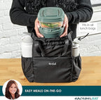 Rachael Ray Soup & Sandwich Container For Lunch, Hot Soup Lunch Container For Adults, Reusable Soup Bowl With Container For Sandwich or Toppings, Includes Removable Ice Pack, Hot or Cold Food Storage