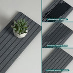 NiuYichee 2 PCS Water Absorbent diatomite Coasters, 12" x 5.5" Water Absorbing Stone Tray for Sink, Stone Drying mat for Kitchen Counter, Stone soap Tray Used for Hand Soaps & toiletries & Plants