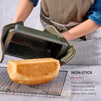KitchenAid Nonstick Swiss Engineered Aluminized Steel Loaf Pan, Dishwasher Safe, 9 x 5 Inch, Evergreen