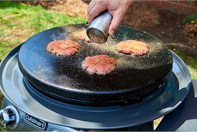 Cuisinart Smash Burger Kit,Cast Iron Press,Spatula,Seasoning Shaker and Patty Papers for Perfect Cookouts,Barbecues and Tailgates,(Pack of 6)