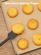 SMARTAKE 200 Pcs Parchment Paper Baking Sheets, 10x15 Inches Non-Stick Precut Baking Parchment, for Baking Grilling Steaming Bread Cup Cake Cookie and More (Unbleached)