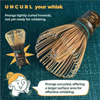 Traditional Purple Matcha Whisk - 100 Prong Bamboo Whisk For Ceremonial Tea Preparation - Authentic Japanese Purple Bamboo Whisker For Matcha Tea by Aprika Life