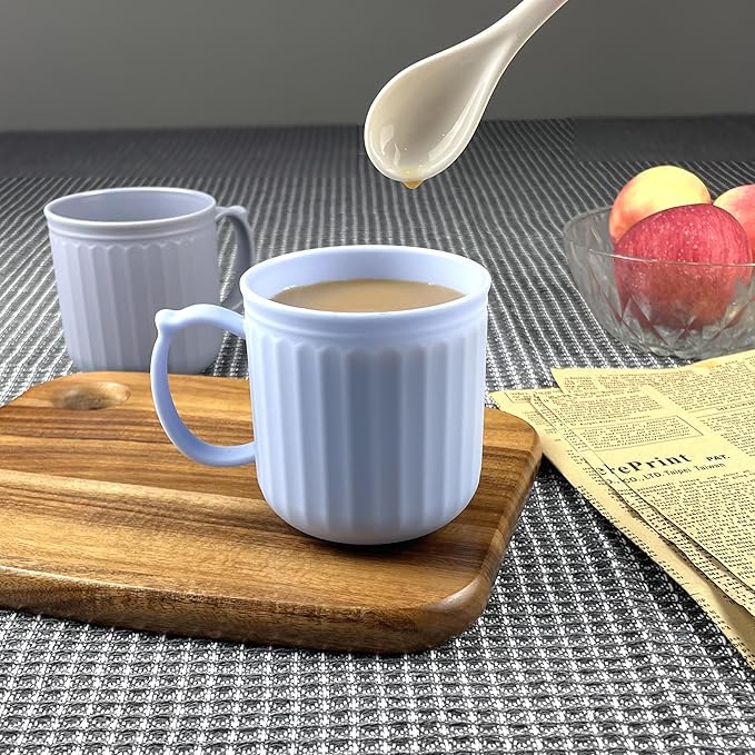 13 oz Plastic Coffee Mugs set of 6 - Unbreakable Coffee Mug, BPA Free Microwave & Dishwasher Safe - Reusable Thick Wall Drinking Cups for Indoor and Outdoor (Assorted Color)