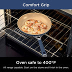 Ninja Ceramic Cookware Set, Extended Life 11-Piece Kitchen Cookware Sets with Comfort Grip, Nonstick Fry Pans, Pots, PTFE Free, Oven & Dishwasher Safe, Stovetop Compatible, Navy Blue, CW49011