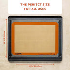 Silpat Premium Non-Stick Silicone Baking Mat, Half Sheet Size, 11-5/8 x 16-1/2, Orange