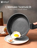 MICHELANGELO Frying Pans Nonstick - Large Non Stick Frying Pan 12 Inch | Ease of Cleaning, All Stovetops Compatible, Built to Last, Stay-Cool Handle