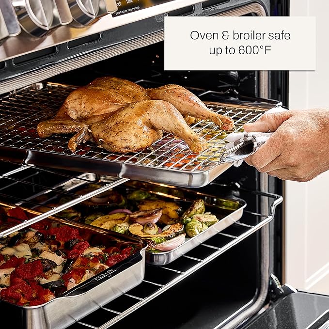 All-Clad Stainless Steel Bakeware, Half Sheet Pan, 11.5 x 17 inch