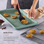KitchenAid Nonstick Swiss Engineered Aluminized Steel Baking Sheet, Dishwasher Safe, 10 x 15 Inch, Cardamom