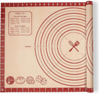 Zulay Kitchen Silicone Baking Mat Sheet - Reusable Silicone Baking Sheet - Easy & Convenient Nonstick Baking Supplies - Mats for Baking - Oven Safe - Extra thick 0.7mm, 26"x16" (Light Red)