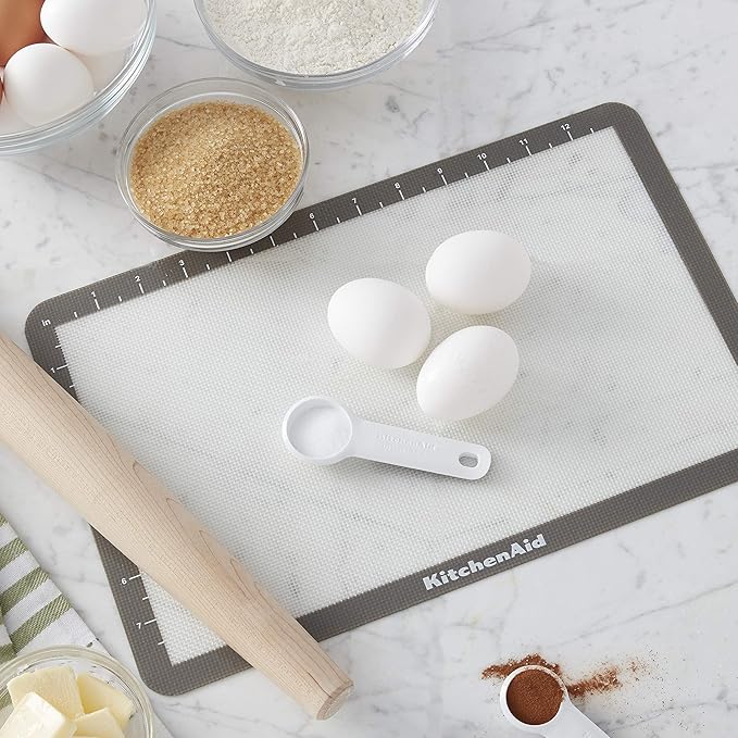 KitchenAid Silicone Medium Baking Mat, 9x14-Inch, Gray
