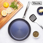 Viking Hybrid Plus 3-Ply Ceramic Nonstick Frying Pan, Made without PFAS, 10-Inch Induction Cookware, Metal Utensil Safe, Oven Safe to 500F