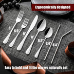 28 Pieces Silverware Service for 4 Flatware Set Stainless Steel Utensils Cutlery Set Dishwasher Safe