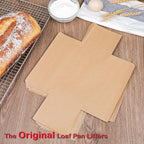 Webake 200Pcs Unbleached Parchment Paper Loaf Pan Liners for Baking Bread 9x5, 1lb 1.5lb 2lb, Original Precut, Non Toxic Baking Paper