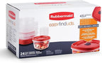 Rubbermaid Assorted Food Storage Container Set - Case of: 1; Each Pack Qty: 24; Total Items Qty: 24