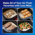 Reynolds Kitchens Air Fryer Liners Disposable, Unbleached Parchment Paper Sheets, 50 Count (Pack of 4)