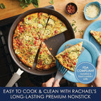 Rachael Ray Cook + Create Nonstick Frying Pan/Skillet, 12.5 Inch - Almond
