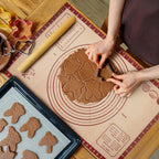 Zulay Kitchen Silicone Baking Mat Sheet - Reusable Silicone Baking Sheet - Easy & Convenient Nonstick Baking Supplies - Mats for Baking - Oven Safe - Extra thick 0.7mm, 26"x16" (Light Red)