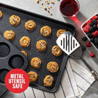 Granitestone Ultra Nonstick Bakeware Set, 5 Piece Dishwasher Safe Baking Pans Set with Muffin Pan, Loaf Pan, Round Baking Tray & Baking Sheet for Oven with Even Heating &No Warp Technology