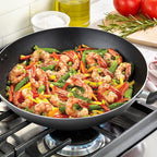 T-Fal Specialty Nonstick Woks & Stir-Fry Pan 14 Inch Oven Broiler Safe 350F Cookware, Pots and Pans, Dishwasher Safe Black
