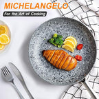 MICHELANGELO Granite Frying Pan with Lid, Nonstick 12 Inch Frying Pan with Non toxic Granite Coating, Induction Compatible