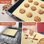 Silicone Baking Mat, 24 IN x 6 FT Free Cutting Baking Sheet,Non-Stick Reusable Dough & Pastry Mat,Non-Slip Silicone Mat Roll for Air Fryer Liner,Freeze Dryer,Oven Baking Pan,Kitchen Counter