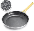 GreenPan Hybrid 10” Nonstick Stainless Steel Frying Pan Skillet, APEX Tri-Ply Thermobond PFAS-Free Ceramic Cookware, Induction & All Cooktop Compatible, Oven Temp to 850°F, Dishwasher Safe, Gold