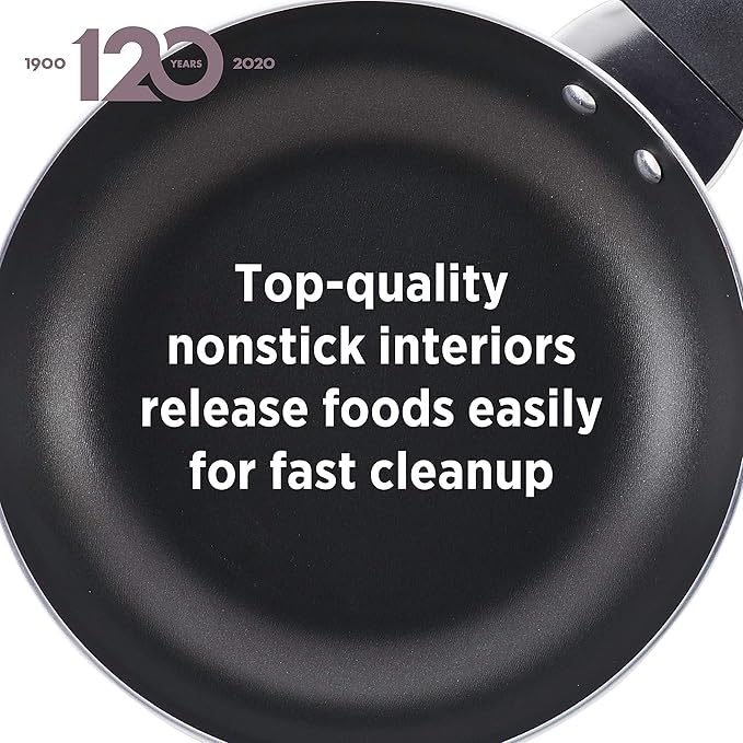 Farberware Dishwasher Safe Nonstick Jumbo Cooker/Saute Pan with Helper Handle -Aluminum, 6 Quart, Blue