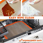 Silicone Baking Mats - Best German Silicone - Non Slip Silicone Baking Sheet, Non Stick Reusable Silicone Mats for Baking, Oven Liner, Counter Mat - 2 Toaster Oven Size Baking Mats