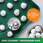 Granitestone Green Nonstick Bakeware Set, 5 Piece No Warp Baking Pans Set, Baking Set Includes Even Heating Baking Sheet for Oven, Muffin Pan, Loaf Pan, Baking Pan & Round Baking Tray, Dishwasher Safe