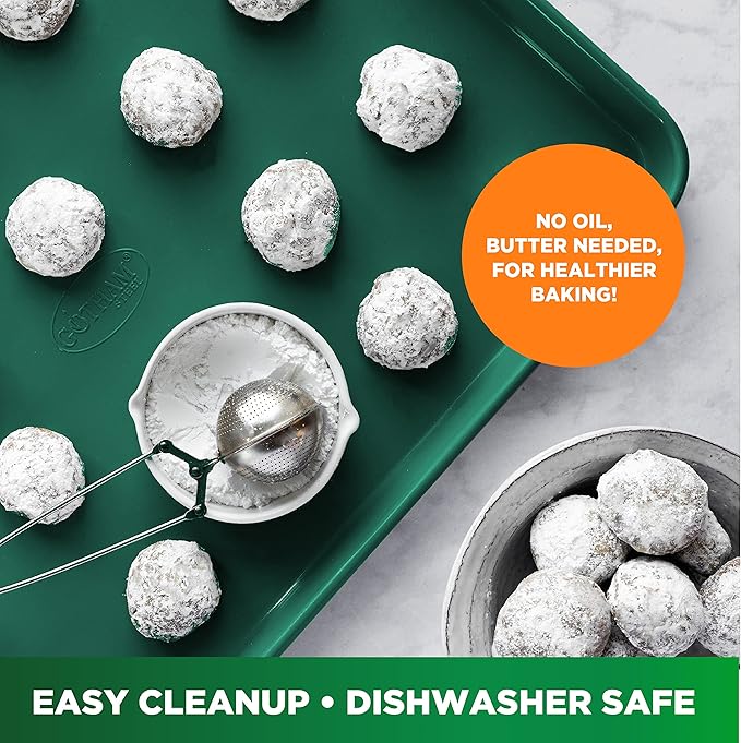 Granitestone Green Nonstick Bakeware Set, 5 Piece No Warp Baking Pans Set, Baking Set Includes Even Heating Baking Sheet for Oven, Muffin Pan, Loaf Pan, Baking Pan & Round Baking Tray, Dishwasher Safe