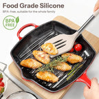 Silicone Cooking Utensils Set, 28 Pcs Kitchen Utensils Set 446°F Heat Resistant Spatula Set, Food Grade Silicone and Stainless Steel Handle Kitchen Gadgets for Nonstick Cookware BPA Free