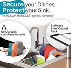 Better Houseware Over Sink Dish Drying Rack Space-Saving Dish Rack for Kitchen Counter Stainless Steel 19.25 x 8.25 x 4.5