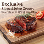 SMIRLY Walnut Wood Cutting Boards for Kitchen, Set of 3 with Holder Large - Small, Walnut Wooden Cutting Board Set with Deep Juice Grooves, Non Toxic Serving Tray, Perfect Mother's Day Gifts