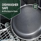 10-Inch Nonstick Frying Pan, PFOA-Free Hybrid Skillet with Stay-Cool Handle & Oven Safe Dishwasher Safe, Compatible with All Stovetops Including Induction for Eggs, Pancakes, Steak