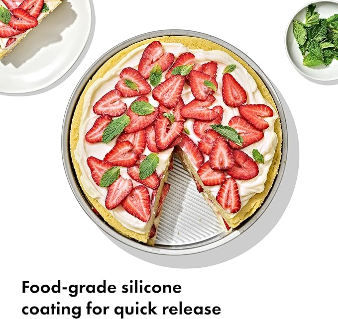 OXO Good Grips Non-Stick Pro Clear Coated Metal Bakeware Cake Pan — 9 in, Baking Sheet