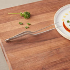 Mercer Culinary 18-8 Stainless Steel Precision Plus Chef Plating Tong, Offset, 7-7/8 Inch
