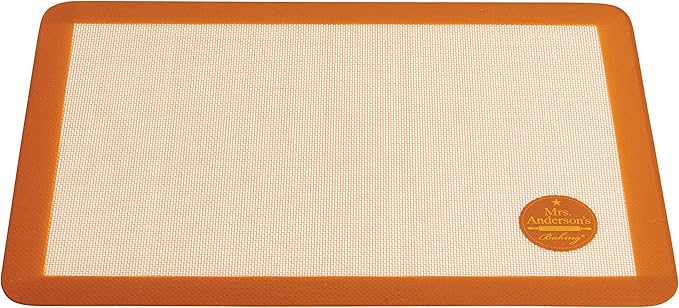 Mrs. Anderson's Baking Non-Stick Silicone Baking Mat - Reusable Oven Liner & Pastry Mat - For Breads, Cookies, Roasting & More - Baker’s Essentials - Heat-Resistant to 480°F - Big Baking Mat