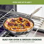 GreenPan Valencia Pro Tri-Ply Stainless Steel 8” Frying Pan Skillet, PFAS-Free Ceramic Nonstick Coating, Induction Ready Cookware, All Cooktops, Eggs & Omelets, Dishwasher & Oven Safe 600F